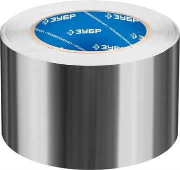 ЗУБР  75 мм, 50 м, 60 гр/м2, самоклеящаяся алюминиевая лента, Профессионал (12262-75-50) 12262-75-50