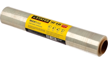 STAYER  MaxProtect, 142 м х 450 мм, 17 мкм, УФ стойкая, ручная, упаковочная стрейч-пленка (12610-450) 12610-450