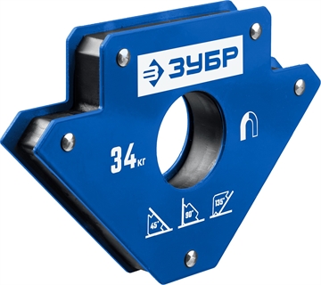 ЗУБР  УМ-3, 34 кг, угольник магнитный для сварочных работ, Профессионал (40050-34) 40050-34