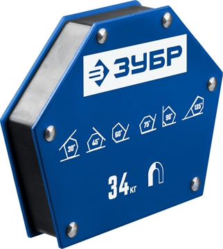 ЗУБР  УМ-6, 34 кг, угольник магнитный для сварочных работ, Профессионал (40055-34) 40055-34