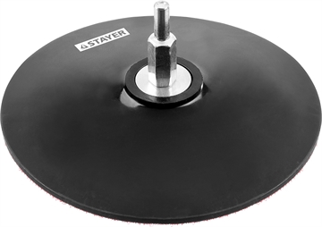 STAYER  d 125 мм, резиновая, опорная тарелка на липучке для дрели  (35740-125) 35740-125