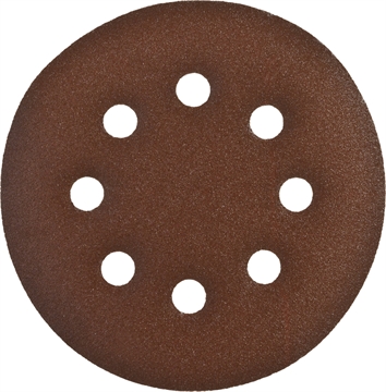 ЗУБР 125мм, 8 отв., Р180, 5 шт., круги шлифовальные из абразивной бумаги 35350-125-180 35350-125-180