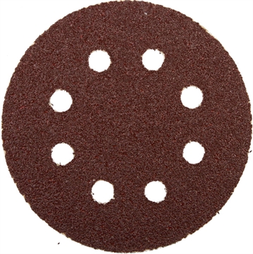 ЗУБР 8 отв., Р40, 125мм, 5 шт., круг шлифовальный универсальный, абразивная бумага на велкро основе 35562-125-040 35562-125-040
