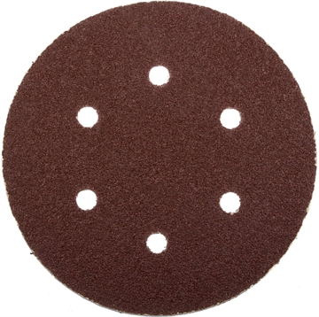 ЗУБР 6 отв., Р40, 150мм, 5 шт., круг шлифовальный универсальный, из абразивной бумаги на велкро основе 35566-150-040 35566-150-040