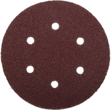 ЗУБР 6 отв., Р60, 150мм, 5 шт., круг шлифовальный универсальный, из абразивной бумаги на велкро основе 35566-150-060 35566-150-060