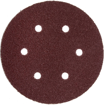 ЗУБР 6 отв., Р80, 150мм, 5 шт., круг шлифовальный универсальный, из абразивной бумаги на велкро основе 35566-150-080 35566-150-080