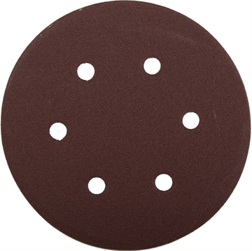 ЗУБР 6 отв., Р100, 150мм, 5 шт., круг шлифовальный универсальный, из абразивной бумаги на велкро основе 35566-150-100 35566-150-100