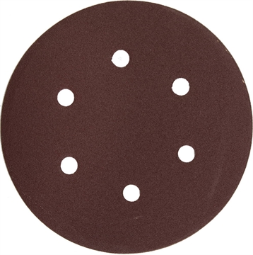 ЗУБР 6 отв., Р120, 150мм, 5 шт., круг шлифовальный универсальный, из абразивной бумаги на велкро основе 35566-150-120 35566-150-120