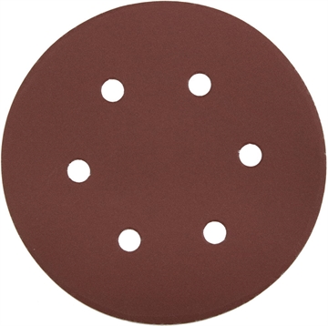 ЗУБР 6 отв., Р320, 150мм, 5 шт., круг шлифовальный универсальный, из абразивной бумаги на велкро основе 35566-150-320 35566-150-320
