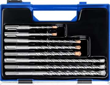 ЗУБР  8 шт: 5/6х110. 6/8/10х160, 8/10/12х210 мм, набор SDS-plus буров, Профессионал (29314-H8) 29314-H8