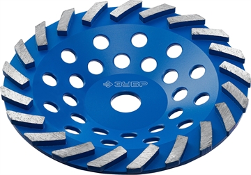 ЗУБР  Турбо, d 180 мм, сегментная алмазная шлифовальная чашка, Профессионал (33370-180) 33370-180_z01