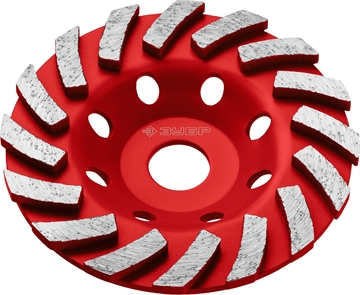 ЗУБР  Турбо, d 125 мм, сегментная алмазная шлифовальная чашка (33378-125) 33378-125