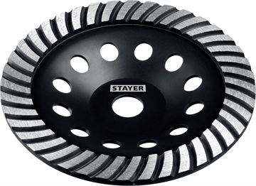 STAYER  Турбо, d 180 мм, сегментированная алмазная шлифовальная чашка (33380-180) 33380-180_z02