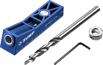 ЗУБР  одно отверстие, одинарный кондуктор для глухих отверстий, Профессионал (30092) 30092