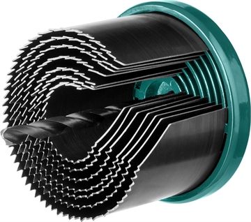 KRAFTOOL  7 шт, (25-32-38-45-50-56-62 х 42 мм), наборная кольцевая пила по дереву (29580-H7-42) 29580-H7-42