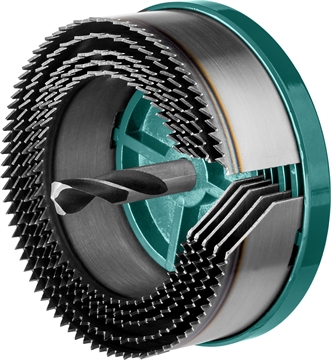 KRAFTOOL  5 шт, (68-74-80-90-100 x 32 мм), наборная кольцевая пила по дереву (29584-H5-32) 29584-H5-32