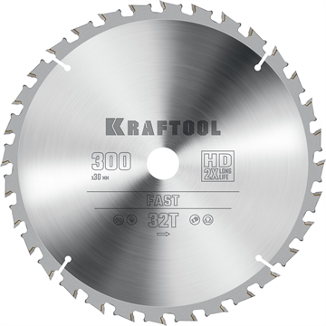 KRAFTOOL  Fast, 300 х 30 мм, 32Т, пильный диск по дереву (36950-300-30) 36950-300-30