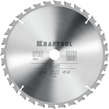 KRAFTOOL  Fast, 315 х 30 мм, 32Т, пильный диск по дереву (36950-315-30) 36950-315-30