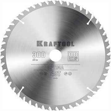 KRAFTOOL  Optima, 300 х 32 мм, 48Т, пильный диск по дереву (36951-300-32) 36951-300-32