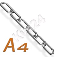 Цепь сварная длиннозвенная А4 1,5X12 Kvs 108799
