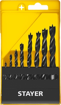 STAYER  M-type, 8 шт: 3-4-5-6-7-8-9-10 мм, набор спиральных сверл по дереву (2942-H8) 2942-H8_z02