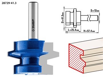 ЗУБР  41.3 x 29 мм, хвостовик 12 мм, фреза комбинированная универсальная, Профессионал (28729-41.3) 28729-41.3