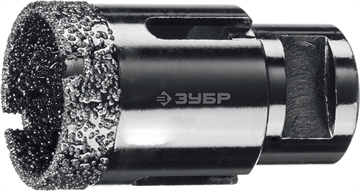 ЗУБР  АВК, d 32 мм, (М14, 15 мм кромка), вакуумная алмазная коронка, Профессионал (29865-32) 29865-32