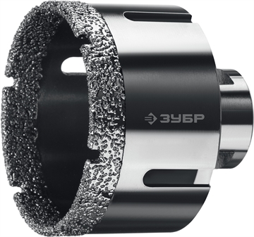 ЗУБР  АВК, d 68 мм, (М14, 15 мм кромка), вакуумная алмазная коронка, Профессионал (29865-68) 29865-68