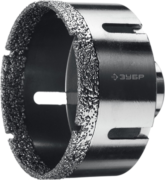 ЗУБР  АВК, d 80 мм, (М14, 15 мм кромка), вакуумная алмазная коронка, Профессионал (29865-80) 29865-80