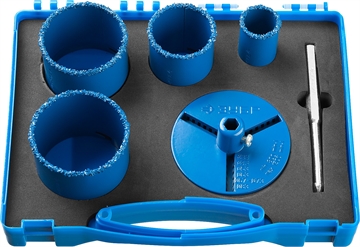 ЗУБР  6 шт, 33, 53, 67, 73 мм, карбид вольфрама, набор кольцевых коронок, Профессионал (33350-H6) 33350-H6_z01