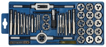 ЗУБР  40 предм., сталь 9ХС, набор метчиков и плашек в пластиковом боксе (2810-H40) 2810-H40_z01