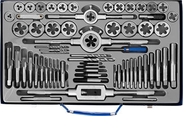 ЗУБР  65 предметов, сталь Р6М5, набор метчиков и плашек, Профессионал (28110-H65) 28110-H65
