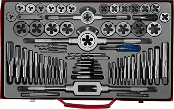 ЗУБР  65 предм., сталь 9ХС, набор метчиков и плашек (28118-H65) 28118-H65_z01