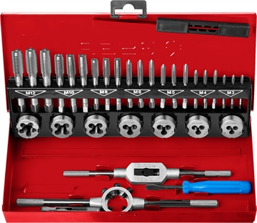 ЗУБР  32 предмета, сталь Р6М5, набор метчиков и плашек (28129-H32) 28129-H32_z01