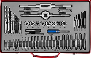 ЗУБР  52 предм., сталь 9ХС, набор метчиков и плашек (28130-H52) 28130-H52_z01