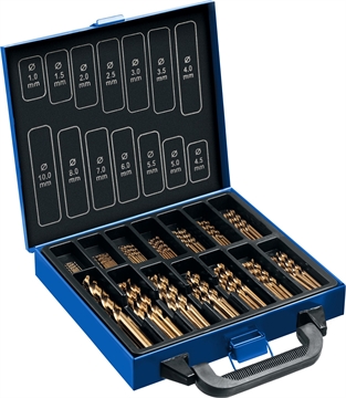 ЗУБР  Кобальт, 99 шт, (1-10 мм), сталь Р6М5К5, класс А, мет.бокс, набор сверл по металлу, Профессионал (29626-H99) 29626-H99