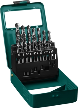 KRAFTOOL  HSS-G, 19 шт, (1-10 мм), сталь P6M5, набор сверл по металлу (29651-H19) 29651-H19