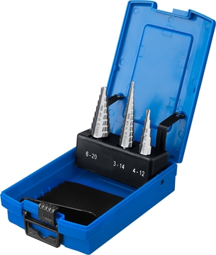 ЗУБР  3-20 мм, 3 шт, сталь Р6М5, набор ступенчатых сверл, Профессионал (29670-3-20-H3) 29670-3-20-H3_z01