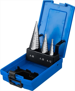 ЗУБР  4-30 мм, 3 шт, сталь Р6М5, набор ступенчатых сверл, Профессионал (29670-4-30-H3) 29670-4-30-H3_z01