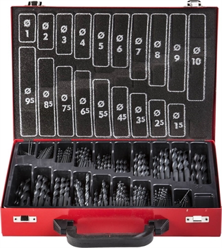 ЗУБР  Техник, 370 шт, (1-10 мм), сталь Р4М2, класс В, мет.бокс, набор сверл по металлу (4-29605-H370-M) 4-29605-H370-M