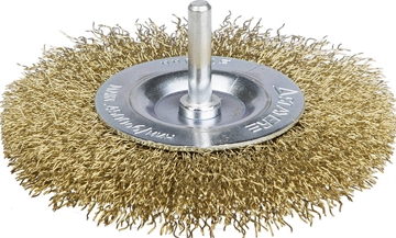 STAYER  100 мм, витая стальная латунированная проволока 0.3 мм, щетка дисковая для дрели, Professional (35114-100) 35114-100_z01