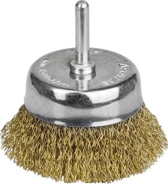 STAYER  63 мм, витая латунированная стальная проволока, 0.3 мм, чашечная щетка для дрели, Professional (35117-063) 35117-063_z01