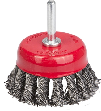 STAYER  75 мм, жгутированная стальная проволока 0.5 мм, щетка кистевая для дрели, Professional (35118-075) 35118-075_z01