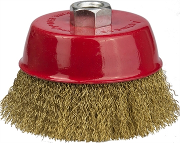 STAYER  75 мм, витая стальная латунированная проволока 0.3 мм, чашечная щетка-крацовка для УШМ, Professional (35125-075) 35125-075_z01