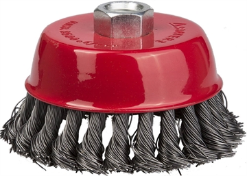STAYER  100 мм, жгутированная стальная проволока 0.5 мм, чашечная щетка-крацовка для УШМ, Professional (35128-100) 35128-100_z01