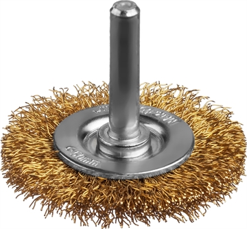 MIRAX  50 мм, витая стальная латунированная проволока 0.3 мм, щетка дисковая для дрели (35145-050) 35145-050