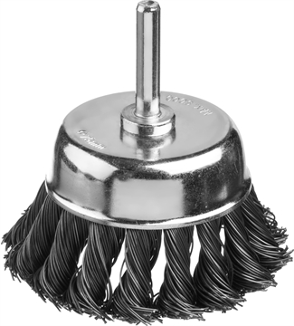 MIRAX  75 мм, жгутированная стальная проволока 0.5 мм, щетка дисковая для дрели (35148-075) 35148-075