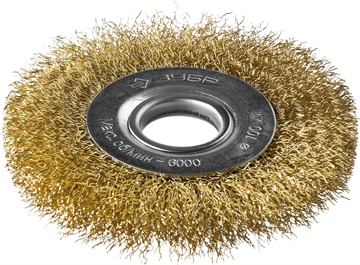 ЗУБР  100 мм, витая стальная латунированная проволока 0.3 мм, щетка дисковая для УШМ, Профессионал (35187-100) 35187-100_z01