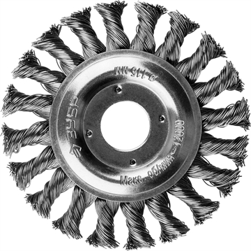ЗУБР  115 мм, стальная проволоки 0.5 мм, щетка дисковая для УШМ, Профессионал (35190-115) 35190-115_z01