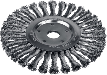 ЗУБР  175 х 22 мм, жгутированная стальная проволока 0.5 мм, щетка дисковая для УШМ, Профессионал (35190-175) 35190-175_z02